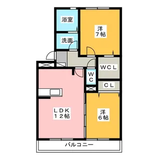 セジュール坪の内【1階】の間取り