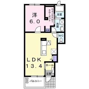 アルブィラージュ II【1階】の間取り