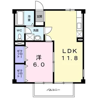 セントラルコーポII【1階】の間取り