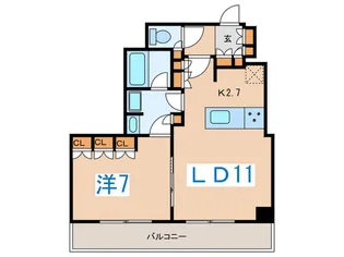 メルクマール京王笹塚レジデンス【19階】の間取り