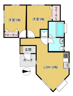 ヴィラ坂ノ下II【2階】の間取り
