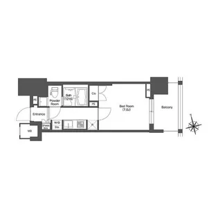 LIBR GRANT 西新宿WEST【9階】の間取り