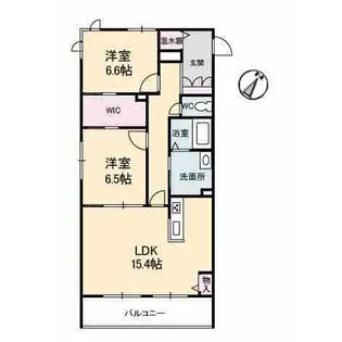 グランマスト南吉方【2階】の間取り