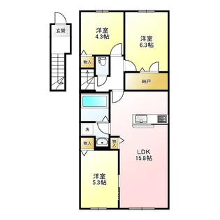 Clasia Jindaiji【2階】の間取り