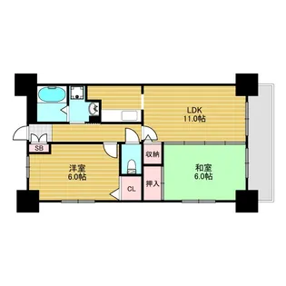 コートサンコーラル【1階】の間取り