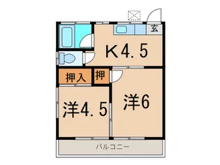 元ハイツ【1階】の間取り