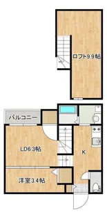 コアスクエアII【1階】の間取り