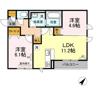 ライフステージ B棟【3階】の間取り