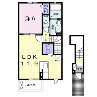 グランデージ【2階】の間取り