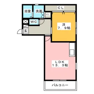 ヴィクトワール【1階】の間取り
