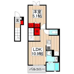 アビターレ【2階】の間取り