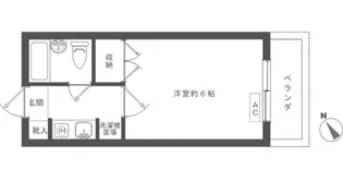コーポ波多野【1階】の間取り