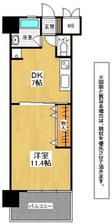 コンプレート古船場【6階】の間取り