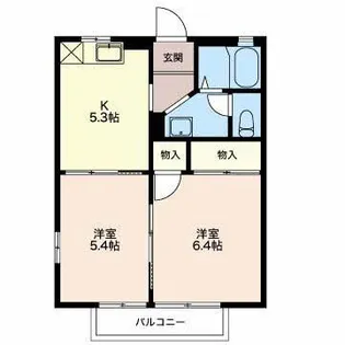 ファミール落合A【2階】の間取り