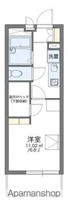 レオパレスローリス八幡【4階】の間取り