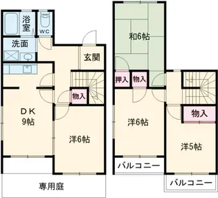 タウンハウス今寺IICの間取り