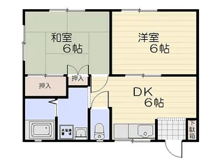 長沢ハイツ2【1階】の間取り