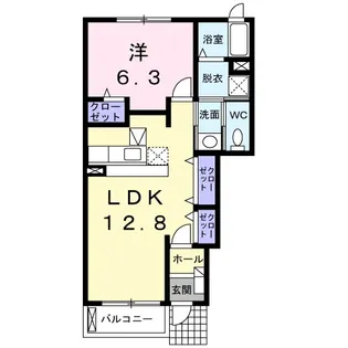 メイプルヴィラ B棟【1階】の間取り