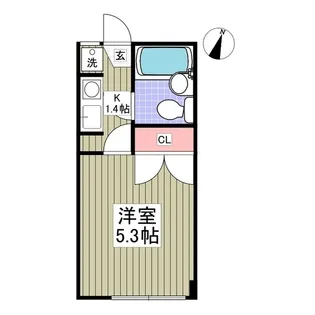 美山台ハイツ【1階】の間取り