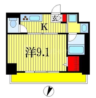 KDXレジデンス千葉中央EAST【9階】の間取り