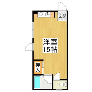 ワンルームマンション陶器北【2階】の間取り