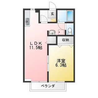 スクウェアパレス WEST【1階】の間取り