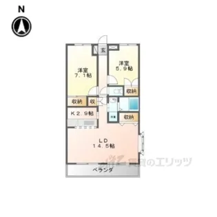 グランファミーユC-ルミエール【3階】の間取り