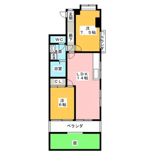 日比野ビル【1階】の間取り