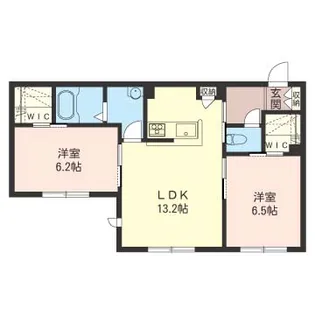 オークヒル【1階】の間取り