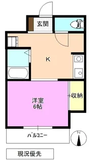 上松ハイツ一ノ瀬【2階】の間取り