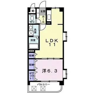 ボーフェン フィアー【4階】の間取り