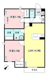 ヴァンベール百合丘【1階】の間取り