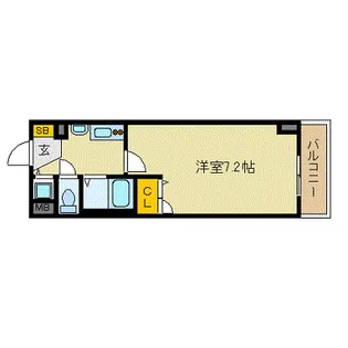 プレサンス本町プライム【8階】の間取り