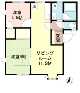エクセレント武蔵浦和A【1階】の間取り