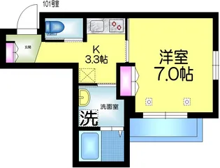 ブロッサム本八幡【1階】の間取り