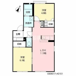 ガーデンプレイス A棟【1階】の間取り