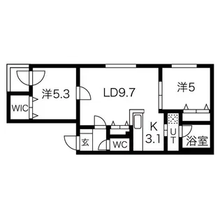 パーク麻生【4階】の間取り