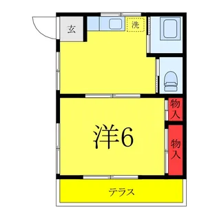 森屋荘B【1階】の間取り