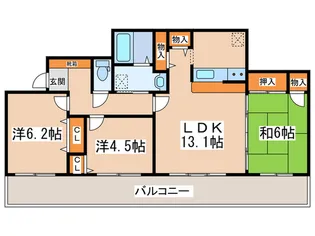 サウスビュービレッジ【3階】の間取り