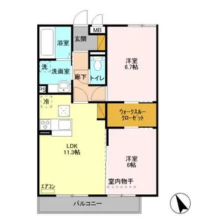 グランシャリオ【1階】の間取り