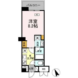 グランシード本八幡【4階】の間取り