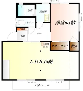 アネックス鳥羽C棟 WiFi対応【1階】の間取り