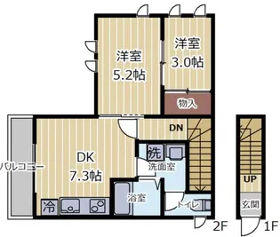 ベルグラン越路III【2階】の間取り