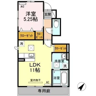 グランモアはら【1階】の間取り