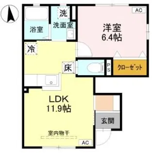グランドソレイユ D【1階】の間取り