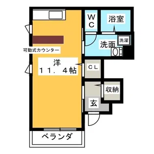 ウインズ諸戸苑【1階】の間取り