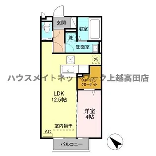 ラグナガーデン上刈【1階】の間取り