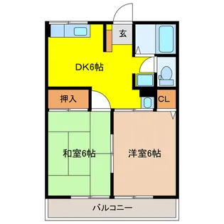 グリーンフラットA【2階】の間取り