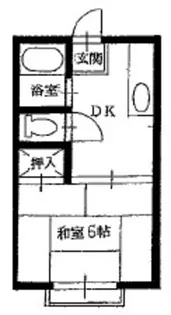 福成コーポA【1階】の間取り