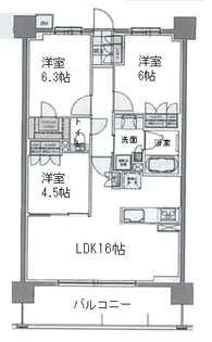 レーベン金沢WESFORT【6階】の間取り